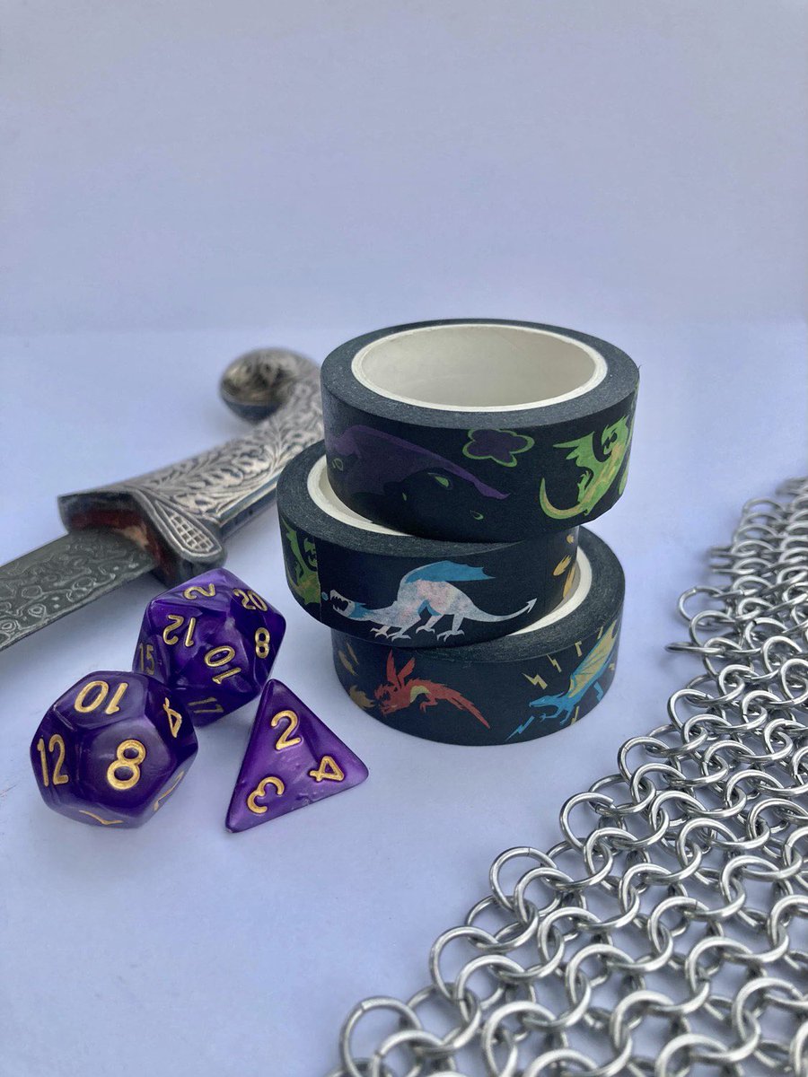 problem_trolley's tweet photo. I designed some #dnd chromatic dragon washii tape with the chicken.cooperative on insta
🐓 1 for $5 
🐓 3 for $12 
🐓 $3 shipping 
🐓All proceeds go towards The Mutual Aid Network of Ypsilanti (The MANY)
Message the insta (or me) for orders 🐉
#criticalrolefanart #washii https://t.co/Q7JA0XOU4d