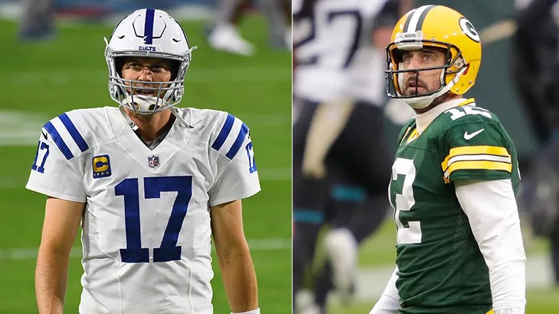 Peyton2L's tweet photo. #GameDay #GBvsIND 
Rivers
2,395 Yards, 69% Comp., 11 TDs, 7 INTs 

Rodgers
2,578 Yards, 68% Comp., 23 TDs, 3 INTs 

Pass Defense 
#Colts 1,788 Yards (#NFL Rank 2nd)

#Packers 2,026 (10th)

#ForTheShoe
#StrengthVsStrength 💪 #GetYourPopcornReady 🍿 https://t.co/mWa3FeWHGp