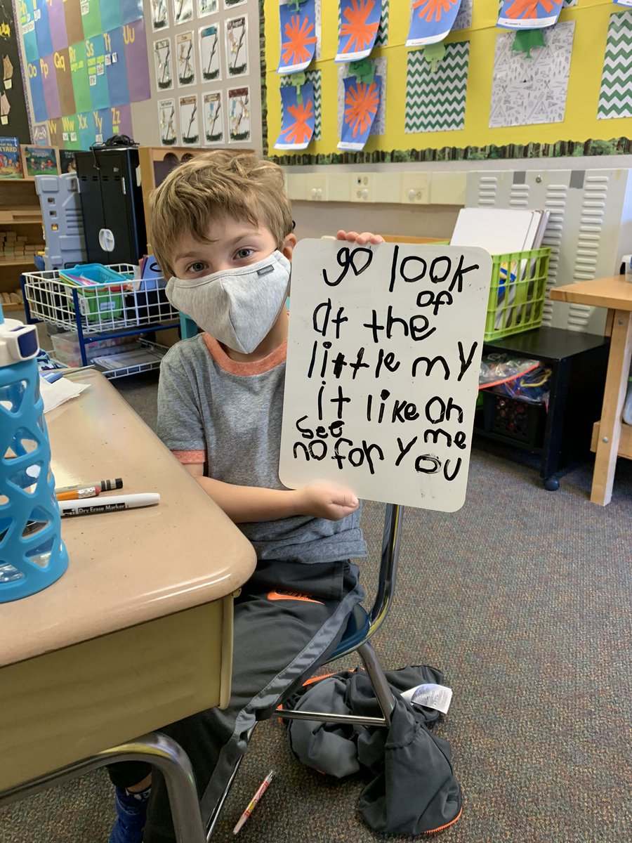 classofMrsSine's tweet photo. On Friday, we got to use our new whiteboards for the first time! These are already proving to be super helpful to practice sight words, write notes to @RuthSteidinger & use during free time! We also had a student who saved up $80 in #ClipperCash to have #stuffedanimal day! https://t.co/BTMr0OxwKn