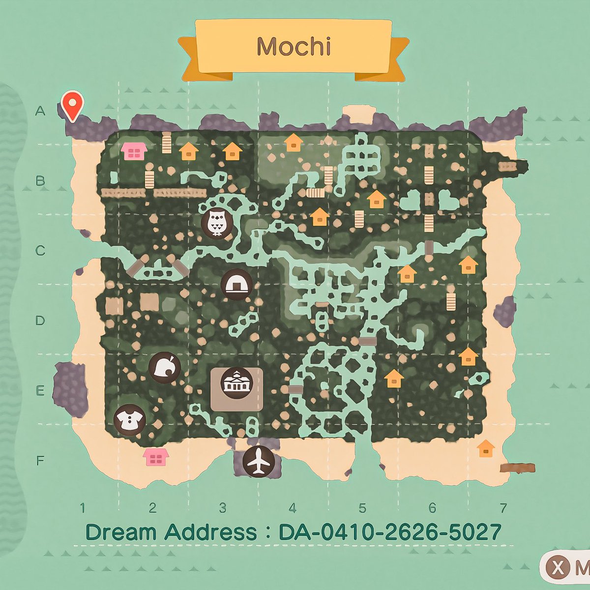 mochihorizons's tweet photo. hello i finally finished mochi so here's my updated dream address (´ ∀ ` *)

♡ DA-0410-2626-5027 ♡

— #acnh #animalcrossing #どうぶつの森 https://t.co/DQUueoOXJK