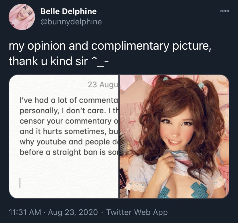 Belle delphine twitter posts