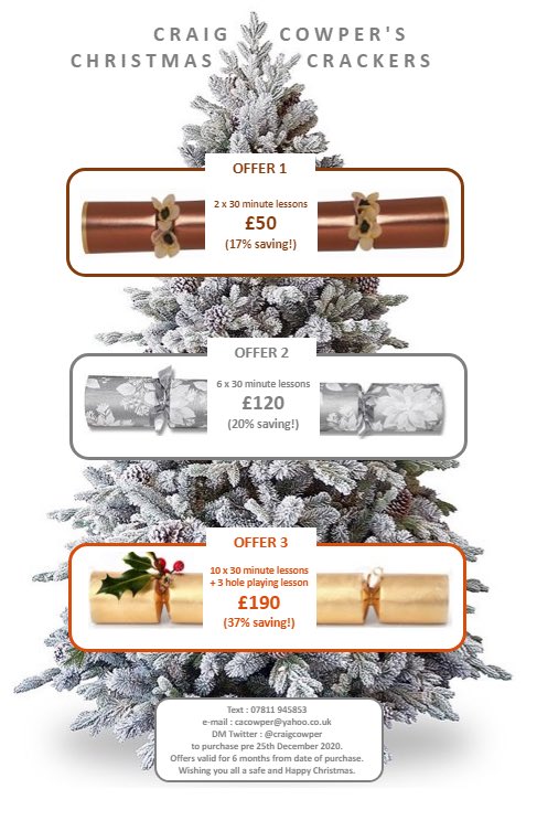 Need any Christmas shopping ideas? Here are some great deals on lessons, vouchers available....