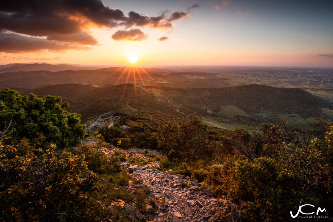 JcMilhet's tweet photo. Photo du dimanche.
Lever de soleil sur la plaine du #Roussillon depuis le sentier de #ForcaReal, #Millas.
-
#Pyrénées #Plaine #Eolienne https://t.co/A9aSxoGNm3