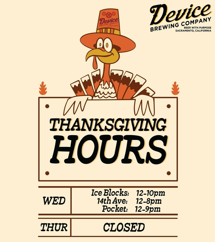 We have an exciting Thanksgiving week ahead with some special hours on Wednesday as well as our bigtruck® IPA and hat release at Ice Blocks starting at noon, and then all locations will be closed on Thanksgiving Day. ⁠
⁠
We also have some cool things… instagr.am/p/CH5shO8HYUu/