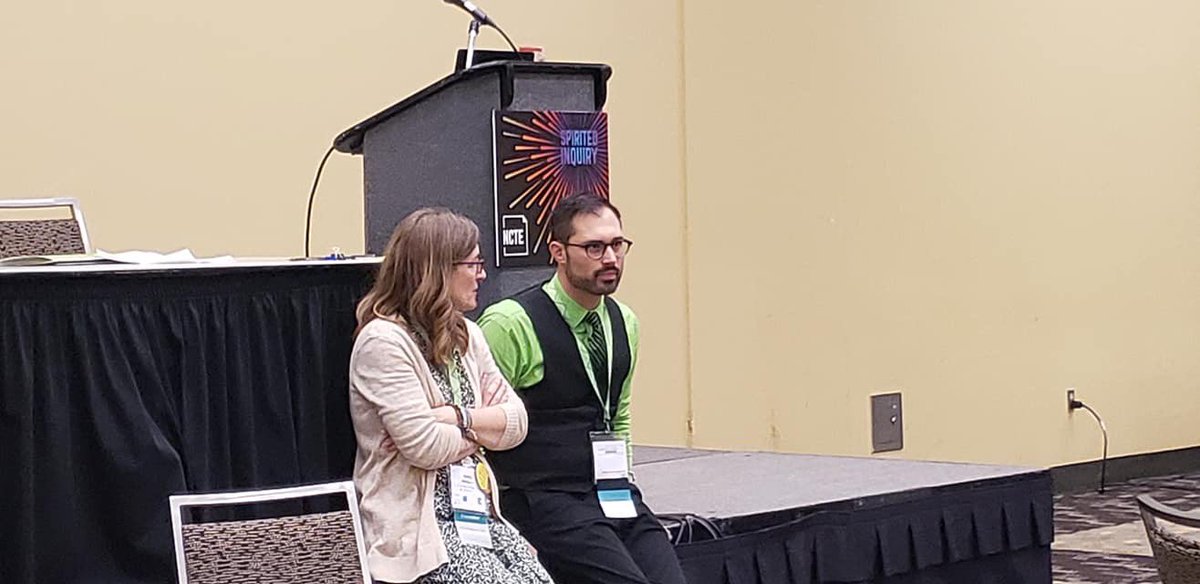 NAEmmanuele's tweet photo. @EsMteach @ncte_cel We’re together again, Emily, for the 1st-timer session! I thought I’d share what may be my favorite @ncte_cel picture: Us from your #CEL19 convention! I think photo credit to @KtBkr4?
#CELchat #leadELA #NCTEVillage https://t.co/jYL9fvxGyl