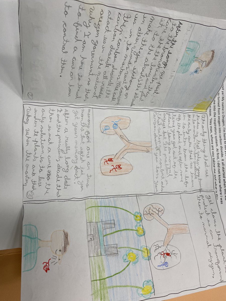 ChouinardJahant's tweet photo. A day in the life of an oxygen molecule... give students a chance to get creative and they will engage. Give them the room to veer off a rubric, just have fun too- and learning is inevitable #teachmindful #storyscience #artscience https://t.co/7O06ScJITZ