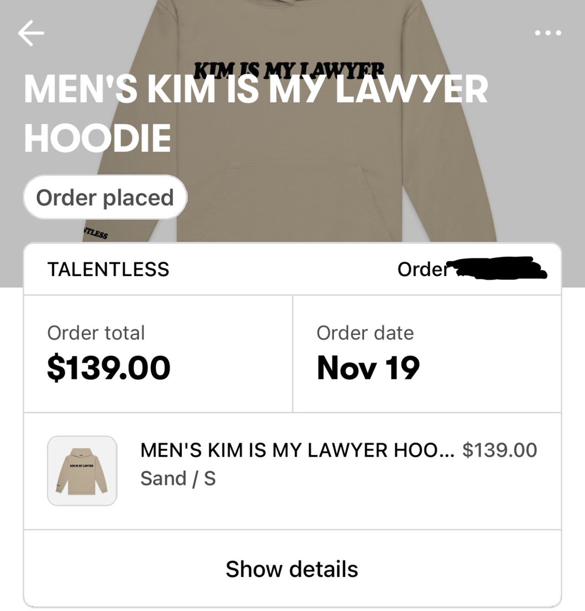 KKWBOMB's tweet photo. Can’t wait to get the Kim is my lawyer hoodie!! @KimKardashian @ScottDisick https://t.co/rhbsf16nSP