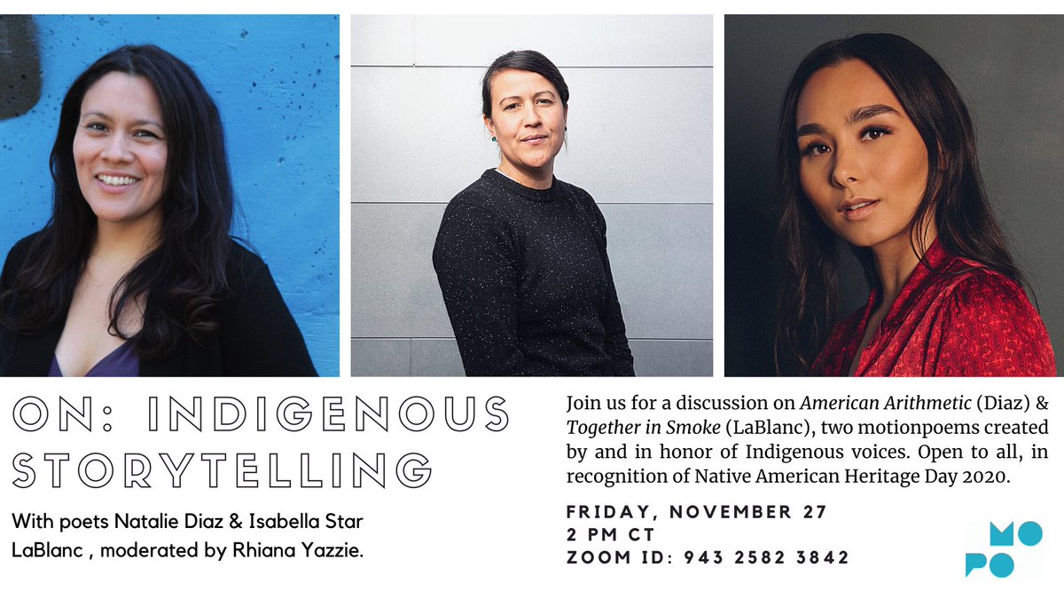 Join us next Friday for a discussion Q&amp;A with <a href="/IsabellaLablanc/">Isabella LaBlanc</a> , <a href="/RHIANAYAZZIE/">Rhiana Yazzie</a> and @NatalieGDiaz ! 
#NativeAmericanHeritageMonth