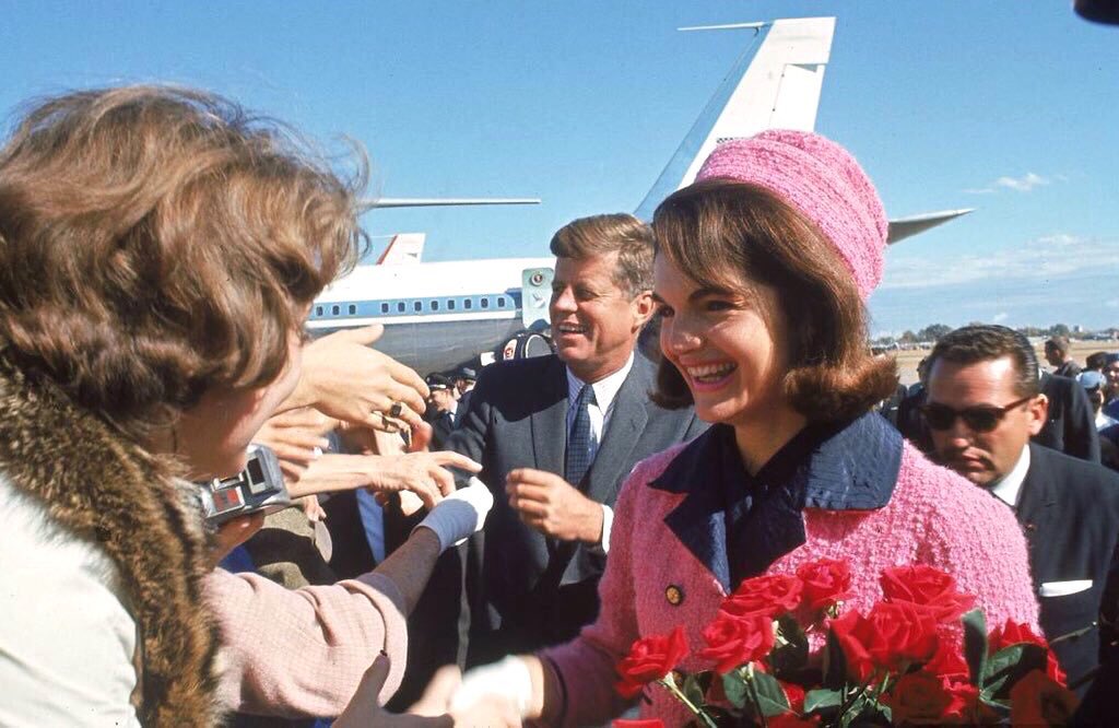 President John F. Kennedy and First Lady Jacqueline Kennedy arrive in Dallas, Texas— 11:38 AM CT, November 22, 1963