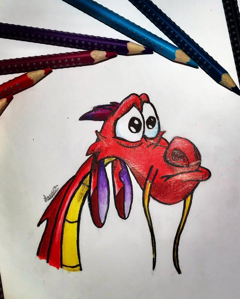 MargotMatito's tweet photo. Mushu 🐲🐉 #mushu #disney #drawingdisneycharacters #drawing #dessin #mulandisney #mulan #cute #mignon #craquant #fabercastell #promarkers https://t.co/jPMCOJ2wKr