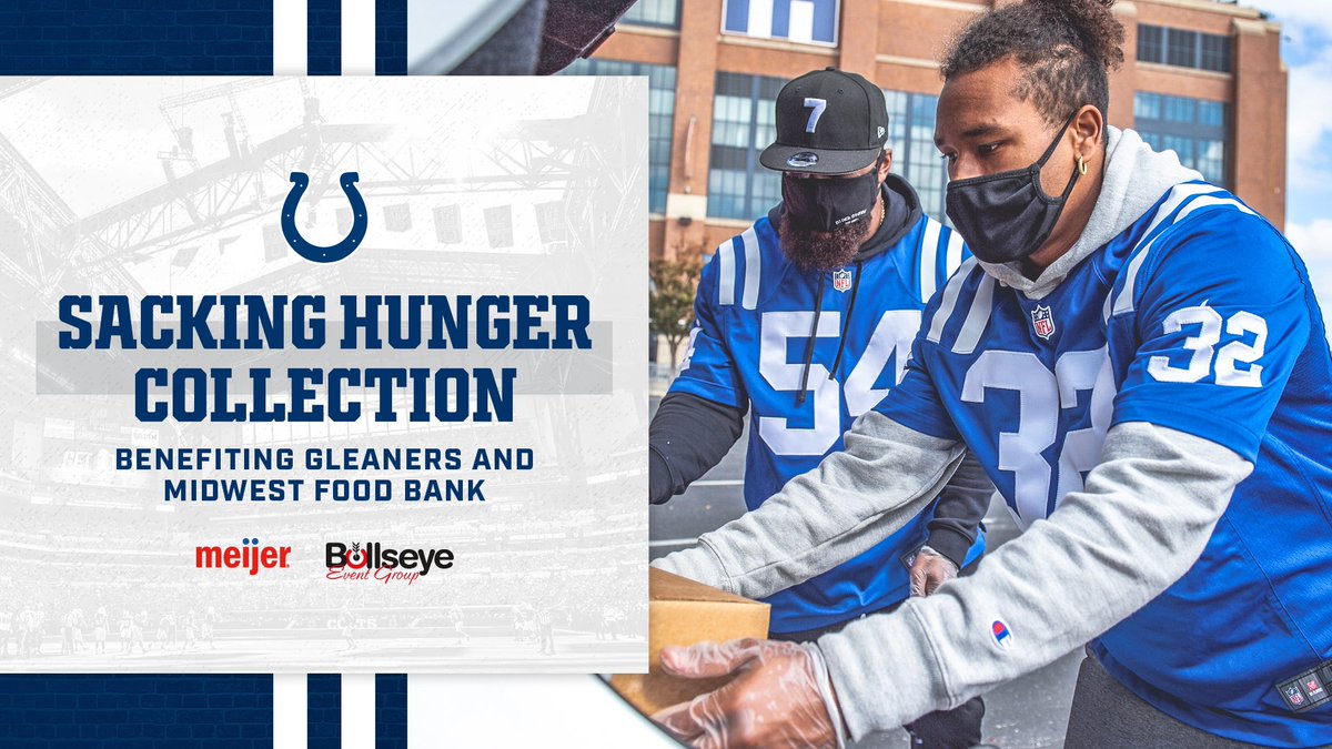coltscommunity's tweet photo. 1 in 7 Hoosiers are hungry. 

Visit https://t.co/1md8rZrL8A and help our local food pantries continue to feed our communities this holiday season‼️‼️

#SACKingHunger | #GBvsIND https://t.co/nkz1fgSPBp