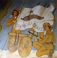 Doing so allows him to fixate on a manly, heroic moment in Texas history. In reality, the Mexican Army did come and take it, during the Siege of Bexar. Texians from Gonzales transported several cannons to San Antonio, all were lost to Mexican forces when they retook the Alamo.