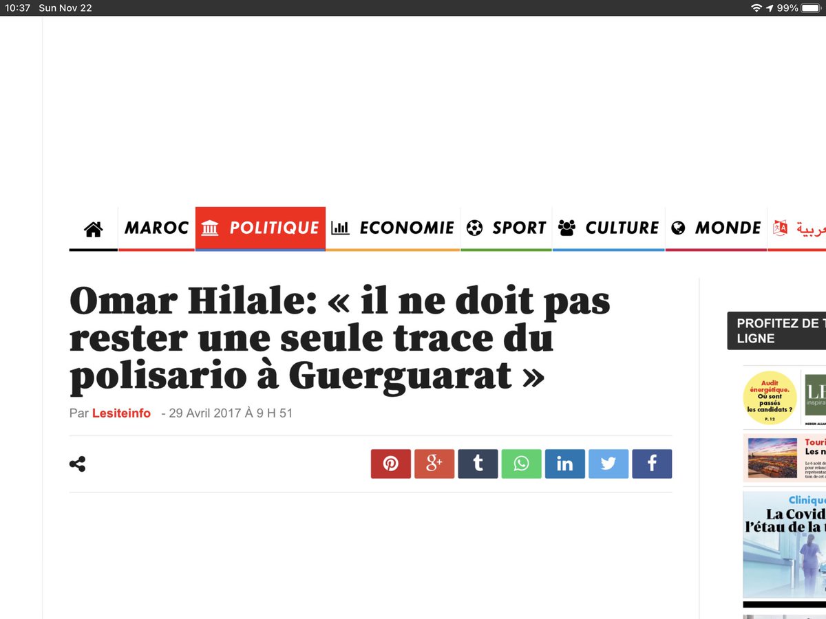 carmenj53477823's tweet photo. #Morocco and #WesternSaharàs #FrentePOLISARIO both committef to a #CeaseFire and a #Referendum. But in 2017, did #OmarHilale, today Moroccan #Envoy to the #UN, imply a wish to obliterate the #UNPeacePlan as well? #CNN #NBC #BBC #NYTimes #GuardianUK #AFP https://t.co/D4IAMjzsOc