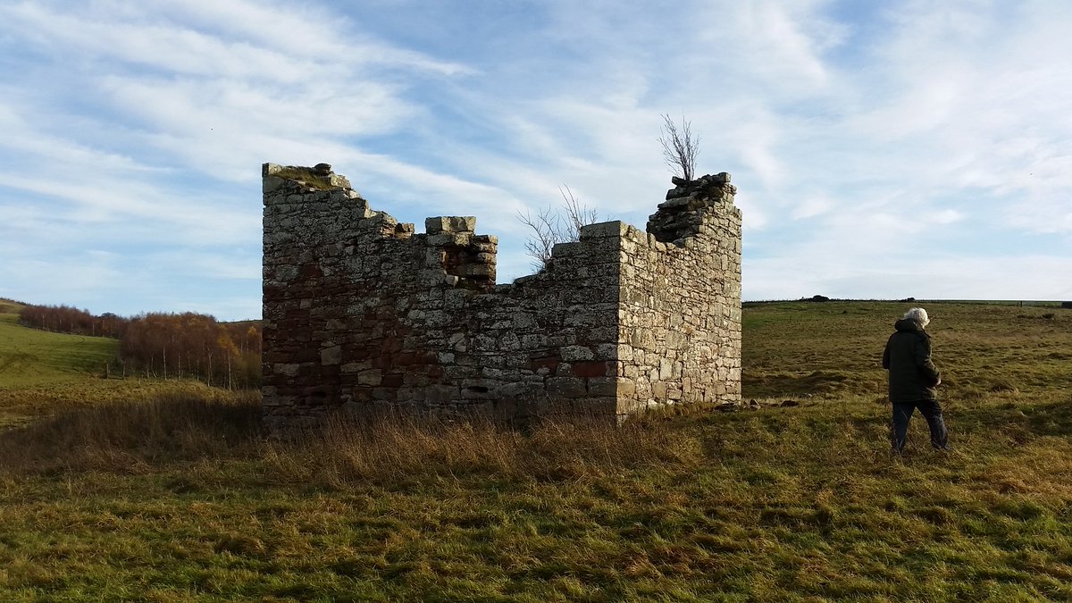 bordersheritage's tweet photo. Spot of socially-distanced survey work today at Fulton Tower with some of my super colleagues from @ArchScot along with @BorderArch &amp; @HARPArchaeology. The Autumn light was simply gorgeous! #ScottishBorders https://t.co/1b5JN6ChYj