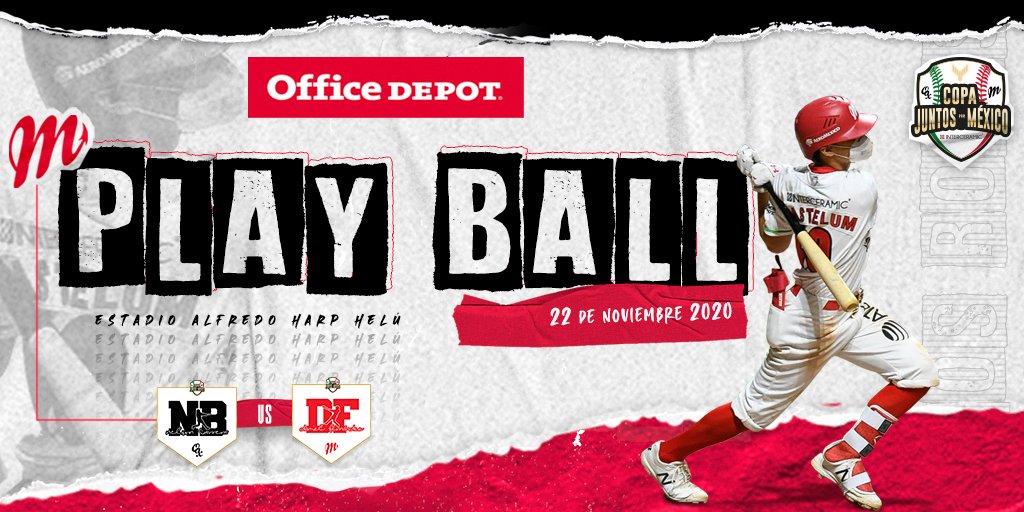 DiablosRojosMX's tweet photo. PLAY BALL CON @OfficeDepotMX !

Sigue el primer juego de este domingo de béisbol ⚾ entre el #TeamAlmirante ⚓ y el #TeamTravieso 👹 desde el @HarpEstadio 🏟 

 #CopaJuntosPorMx 🇲🇽🏆 @interceramicmx 

Links:
Facebook: https://t.co/MIZ6Sluf1s
YouTube: https://t.co/Ba8WfZk5rd https://t.co/Vo8o9jmsa2