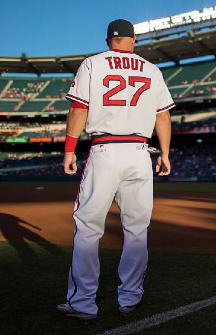 Stirrups Now! on X: How can Mike Trout be considered the best when his  pants double as drapes? #stirrups  / X
