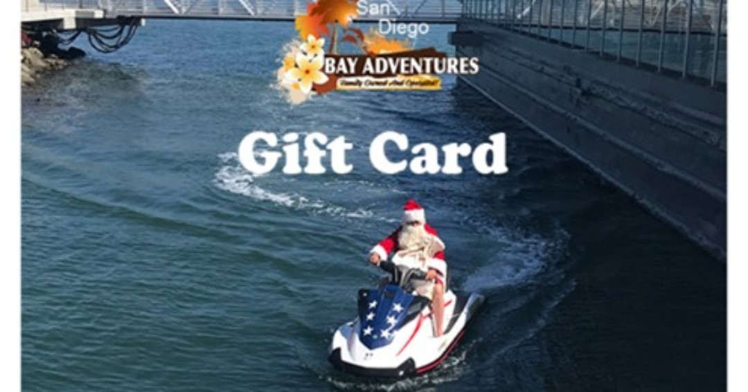 SDBayAdventure's tweet photo. Bruce and Gail the owners of San Diego Bay Adventures and Crew would like to thank you for an awesome 2020 Season and let you know we have GIFT CARDS available!

It's the Perfect Holiday Season Solution

#GiftCards #GiftIdeas #eGiftCards

https://t.co/By7oAo7SyA https://t.co/N2yhPxx9F1