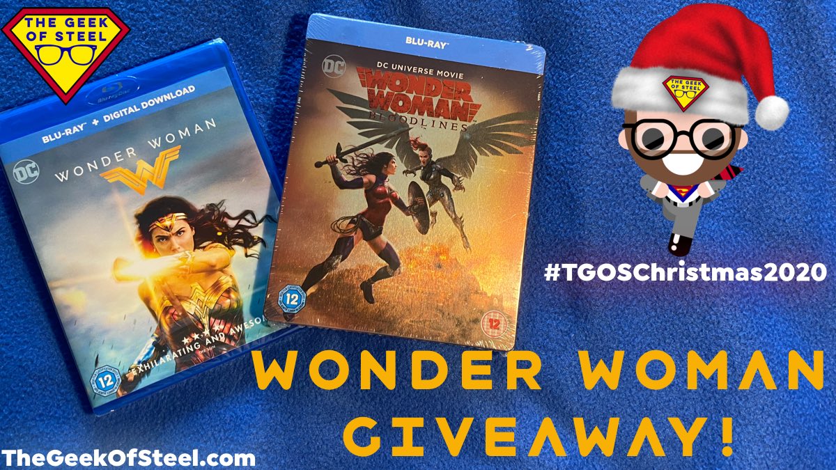 👸🏻WONDER WOMAN GIVEAWAY👸🏻
🇬🇧UK ONLY🇬🇧

You could be winning a copy of the <a href="/WonderWomanFilm/">Wonder Woman 1984</a> AND a copy of #WonderWoman:Bloodlines on Blu-ray™!

How to win:
Follow @TheGeekOfSteel.
RT this tweet.

Winner announced on Dec 6th.
Good luck!
#TGOSChristmas2020