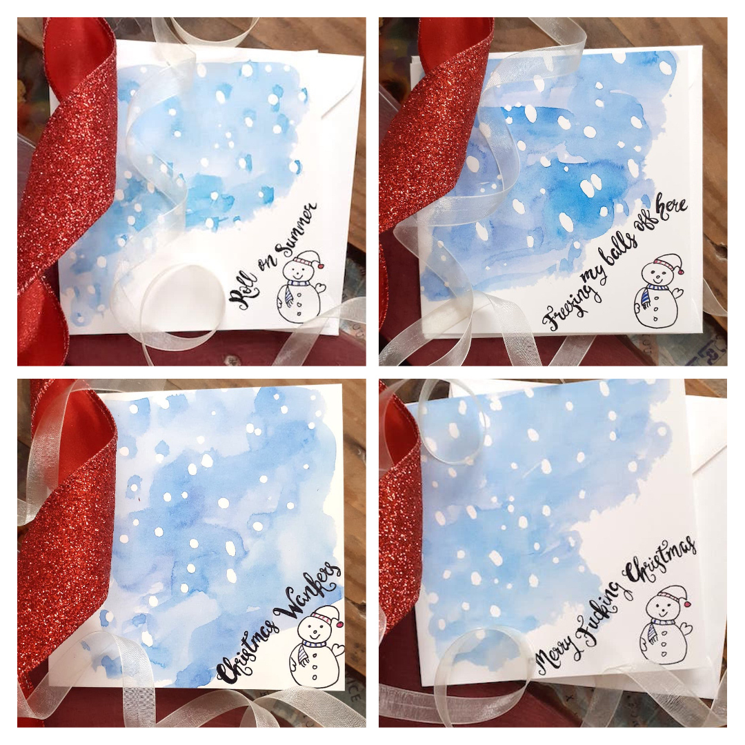 TezIllustrator's tweet photo. CAUTION: SWEARY SNOWMEN!
Do not read further if easily offended.
These little blighters aren't in the shop, so only available via messaging me. I promise I won't swear at you ;)
#tezillustrator #sweary #alternativechristmastree https://t.co/SJDFFBLxGt