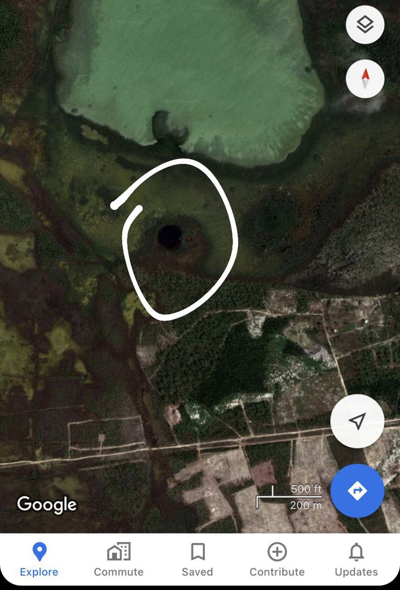 So! It all started with snap map and google maps, we noticed a bluehole in Nassau and I don’t know Nassau to have blueholes so I was really curious