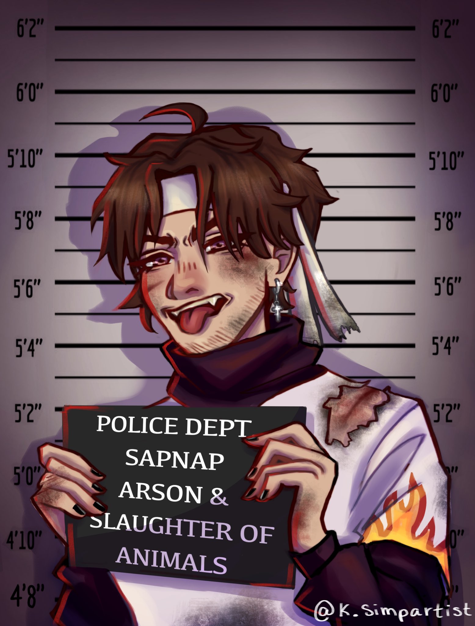 Sapnap Prison Visit, an art acrylic by Ollie Vnzndt - INPRNT