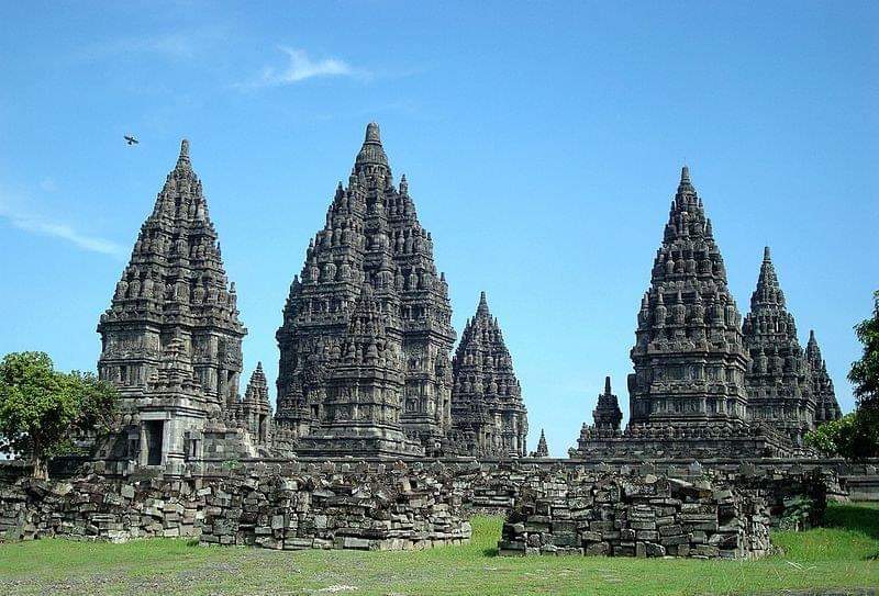 PrambananTemple a 9th-century Hindu temple compound in Special Region of Yogyakarta, Indonesia, dedicated to the Trimurti.
It is the largest Hindu temple of ancient Java & first building was completed in mid-9th century. It was  started by Rakai Pikatan of Hindu Sanjaya Dynasty.