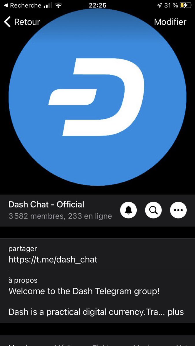 27. Étant VRAIMENT très curieux par cette annonce et sceptique je décide d’aller sur le telegram officiel de la crypto DASH et demander à parler à un admin du telegram donc qui fait parti de l’équipe sa réponse fut sans appel.Je monte bien qu’il s’agit d’un admin du telegram.