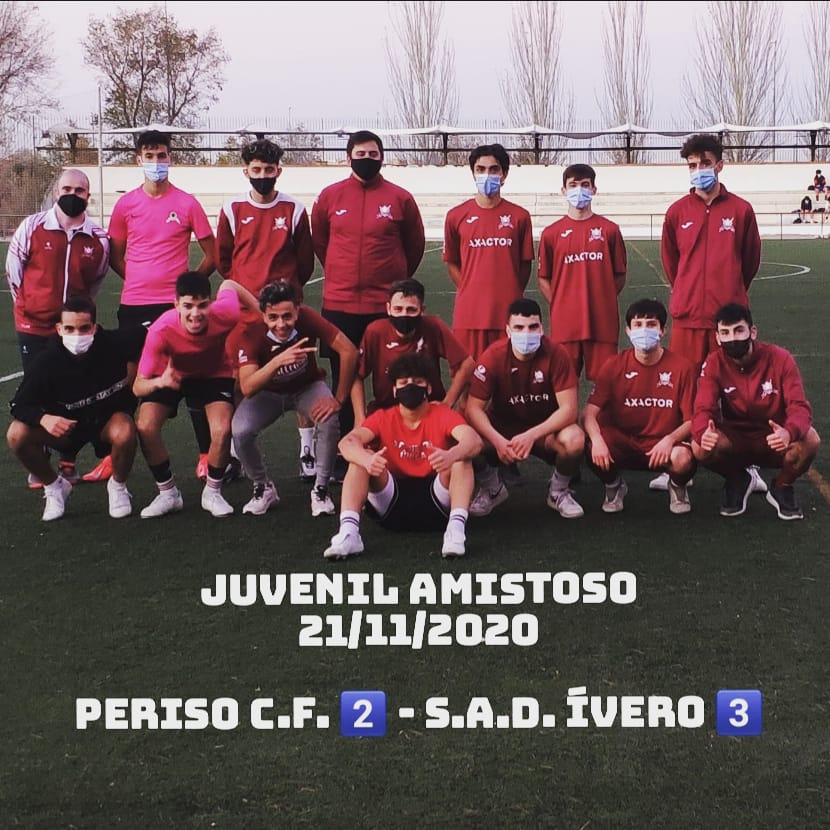 IveroValdemoro's tweet photo. Nuestros #jugadores del #equipo de la #categoría #JUVENIL #SADÍVERO ⚽️
ganaron por 2️⃣-3️⃣ ante el @perisocf_oficial en el #partido #AMISTOSO jugado este fin de semana, tras haberse aplazado el partido de la #JORNADA2 de #LIGA ante @atvaldemoro que se iba a disputar hoy #22NOV2020 https://t.co/h5EaFy1D1F