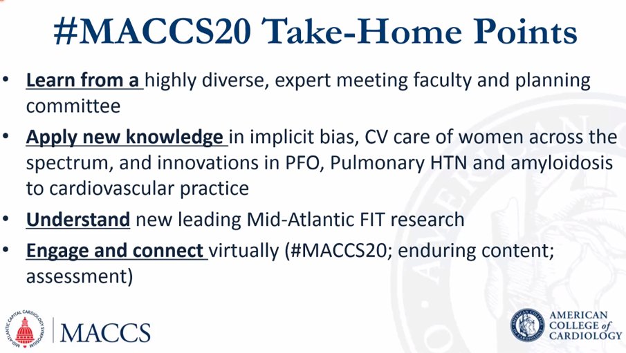DrJMarine's tweet photo. Virtual #MACCS20 is a wrap! Congratulations to @AChoiHeart , Dr. Victor Soukoulis, @ACCinTouch  staff, and all the presenters and organizers who made it happen. See content at https://t.co/GI4QdEU20m. See you at #MACCS21! @ACCMaryland @ACCVirginia @ToddVillineMD @GarimaVSharmaMD https://t.co/4W5Em2cHZi