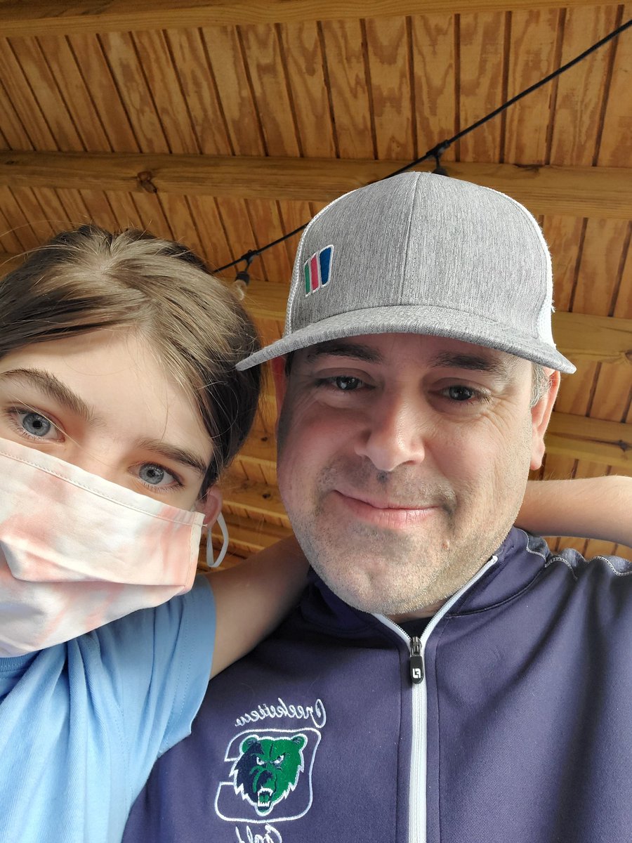 CoachGramling's tweet photo. At least this one isn't too cool to go grab a slice of pizza with her dad! https://t.co/dVYHYquaxG