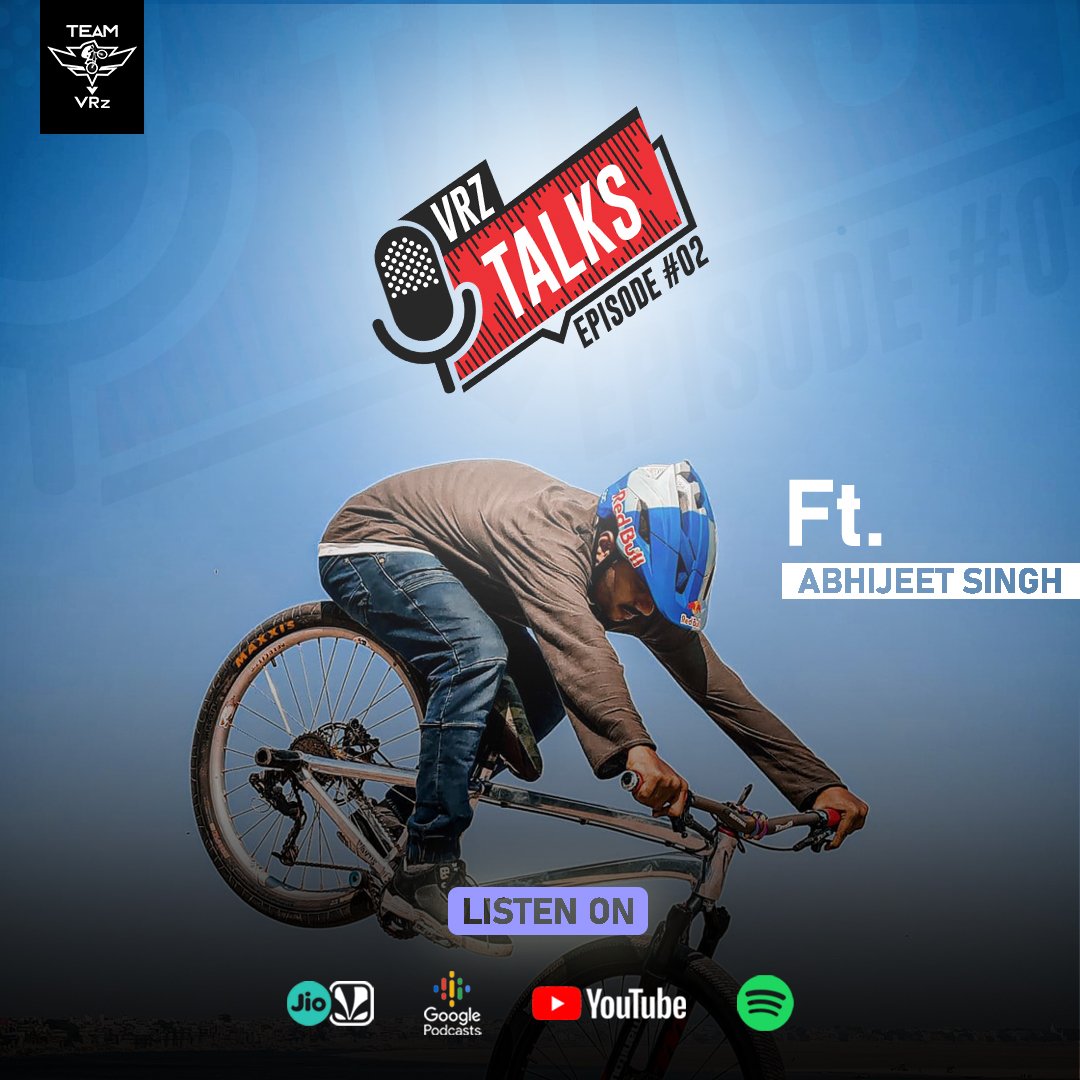 TheTeamVRz's tweet photo. VRz Talks is now available on all major platforms. You can now listen to our podcast whenever and however you can

If you want us to cover any other topics in our upcoming episodes then please let us know in the comment section below

#teamvrz #vrztalks #mtbfreestyleriding https://t.co/00qhk8fx0R