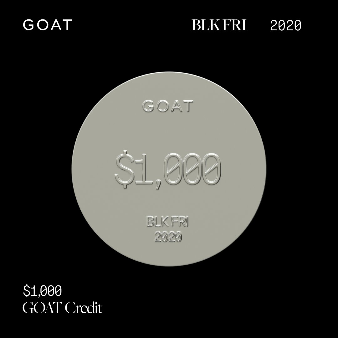 Enter #GOATBlackFriday for a chance to win sneakers, credit and other exclusive prizes goat.app.link/ld1AhrqFXab