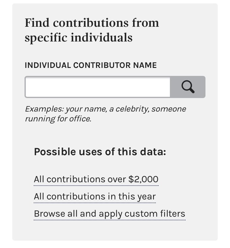 In short, this is what needs to be done:Take the list of ‘dead voters’ and check against FEC data for political contributions.This is what it looks like on mobile, but there are several options/ways to check this. https://www.fec.gov/data/ 