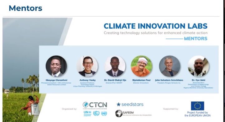 gboyenautics's tweet image. CTCN CLIMATE INNOVATION LABS (AFRICA)
 72hours (19th - 21st), i joined other mentors to provide knowledge &amp;amp; skills to early stage and young entrepreneurs from across Africa.
Amazing experience @UNFCCC_CTCN @UNFCCC @Seedstars @UNEP @UNIDO #SAFEEM @anuragmaloo @EU_Commission #SDGs