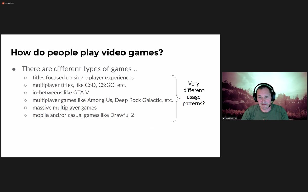 FROG_Vienna_'s tweet photo. @mathiaslux talks about "Analyzing Usage Patterns in Online Games" at #FROG2020

#onlinegames #usagepatterns #gamestudies https://t.co/zAPulPvp8G