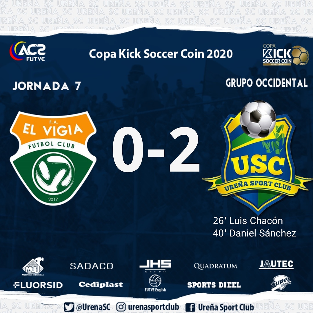 VisionDva's tweet photo. #CopakickSoccercoin || Firmes por el objetivo 💯

Siguen sumando, el cuadro azucarero consiguió una gran Victoria ante @AtleticoElVigia con goles de Luis Chacón y Daniel Sánchez 🧐. De esta forma el @UrenaSC sigue allí luchando la primera posición del grupo. https://t.co/Yw3tYLYaU3