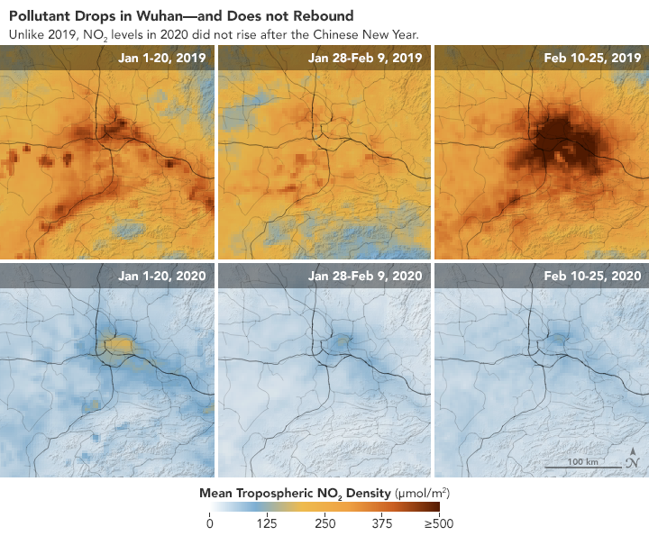 Here's how lockdowns slashed global emissions, according to NASA bit.ly/3m7iBsE #coronavirus #pollution