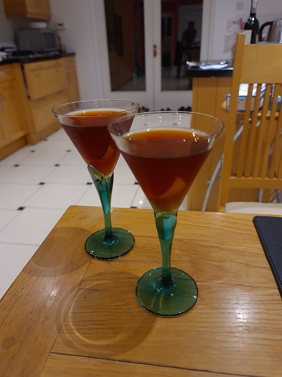 It's Sunday but what the hell... Cornwall Negronis made with <a href="/ChinneryGin/">Chinnery Gin</a> Dublin Dry Gin. Very nice...