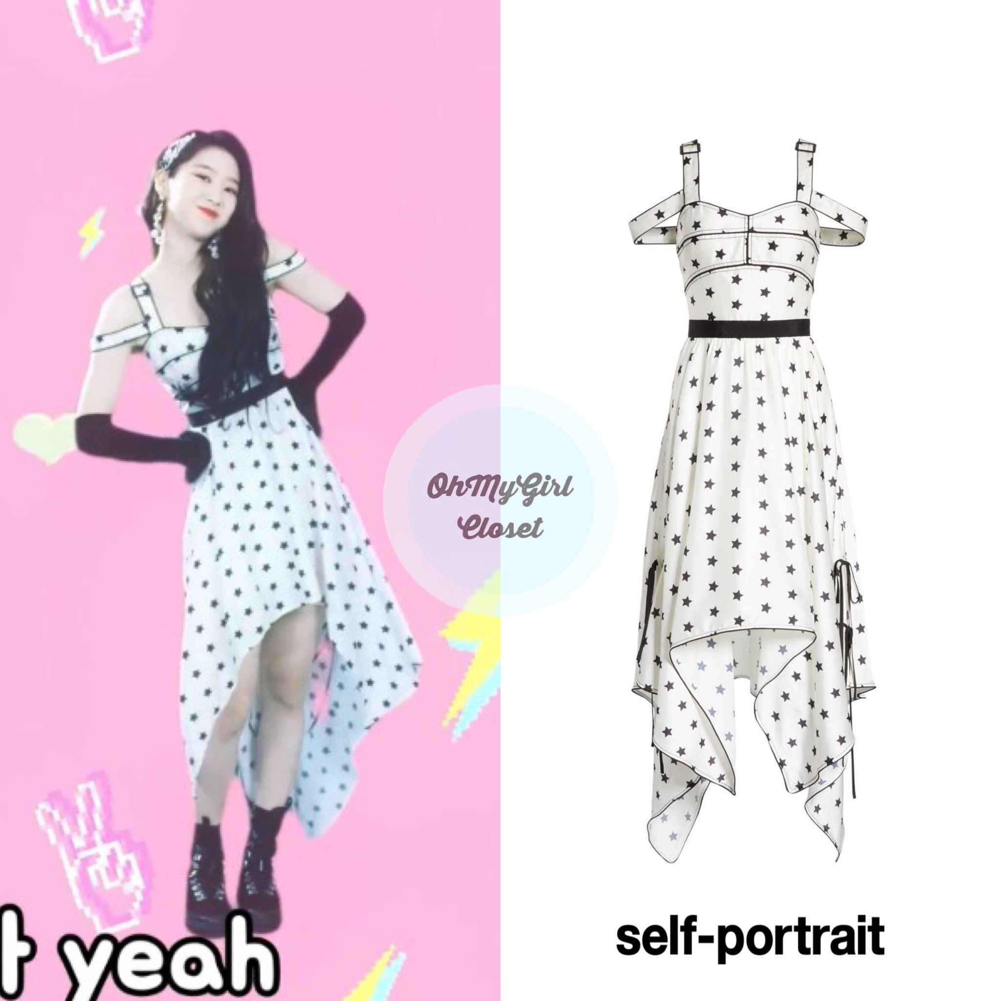 Self portrait star handkerchief dress sales