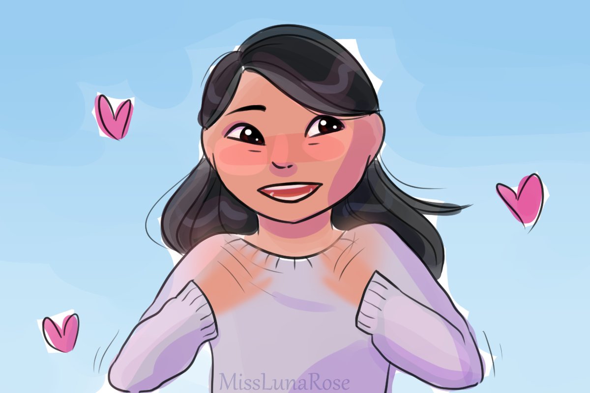 I want #ActuallyAutistic people to see this drawing I did of one of my autistic characters, Claire!

Claire is a nonspeaking girl who loves writing, her two dads, and the color purple. Here she is happy #stimming.