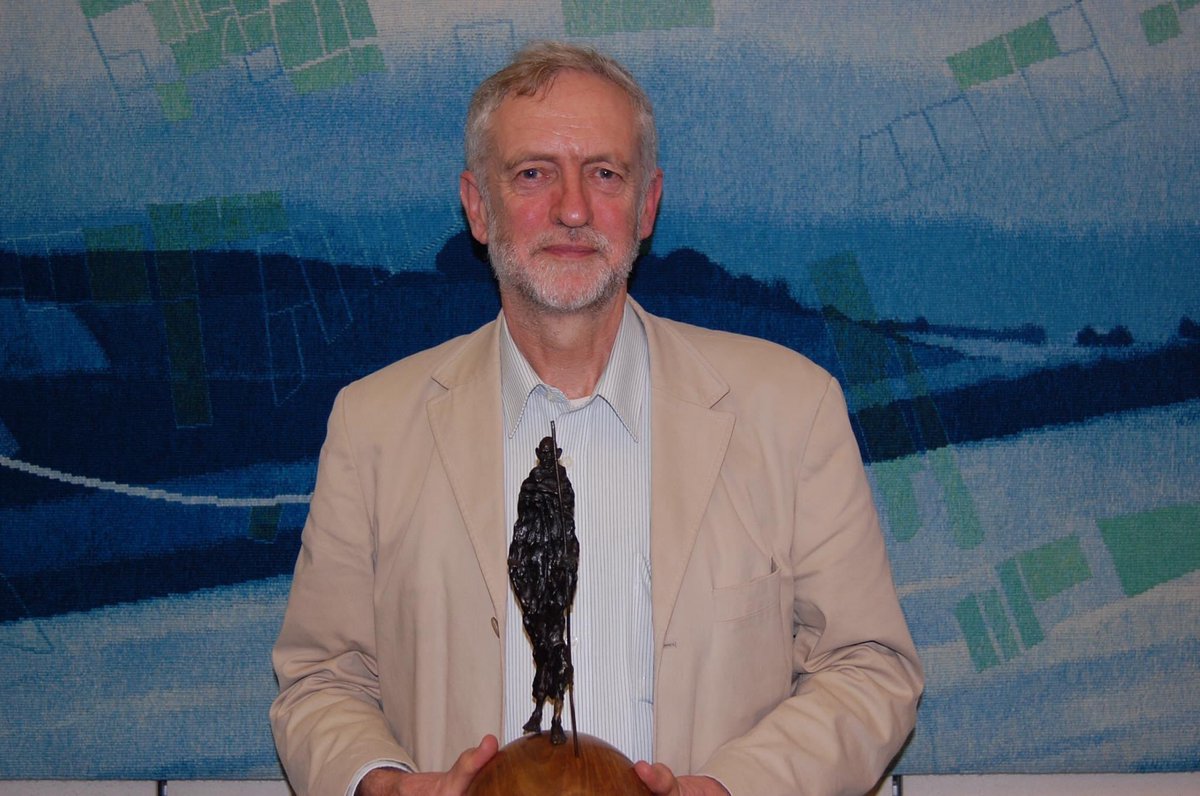 EmzTheSocialist's tweet photo. Winner of 3 major peace prizes including this one ‘the Gandhi Peace award’
Now how many MP’s can say that??
#WeSupportCorbyn https://t.co/tdfoG9cFgj