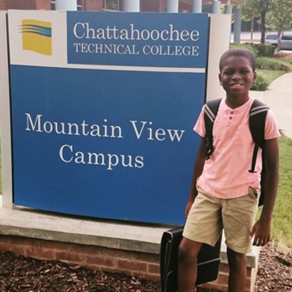 12y/o Caleb Anderson from Atlanta has already been accepted to Georgia Tech and plans to study aerospace engineering. He can enroll at Georgia Tech when he turns 16. He plans on getting an internship with @elonmusk and going to Mars when he gets older. 🚀☄️🛰️🧑‍🚀