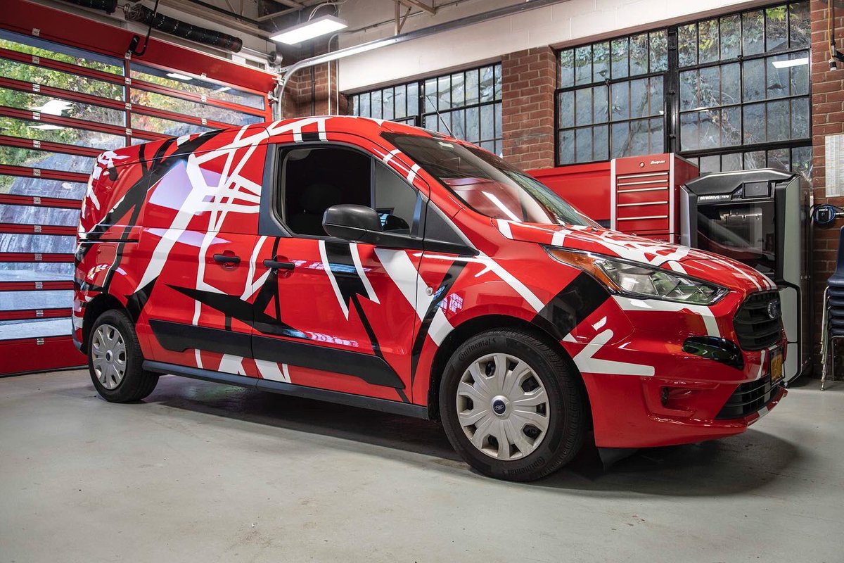 AiDesign_Auto's tweet photo. Our @Ford Transit Connect shop van has new livery and a new name: Van Halen. 

A fun mobile tribute to the late, great Eddie. https://t.co/IS1Kp9vmrj