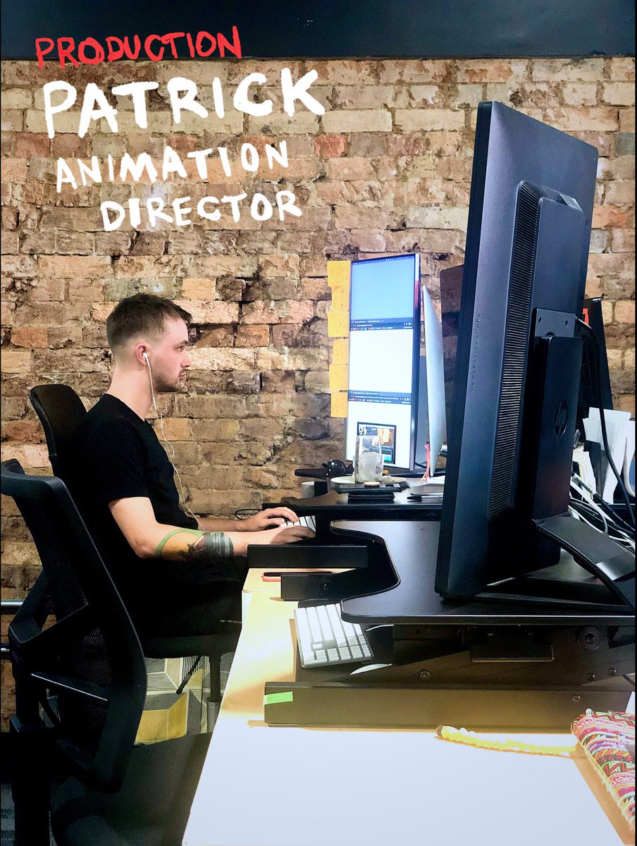 Here’s Contents animation director and editor, Pat making the show vertically   Pat is the reason the show felt so cool / real. It took a lot of work to find the balance between the phone feeling like someone was actually using it and the show being entertaining.