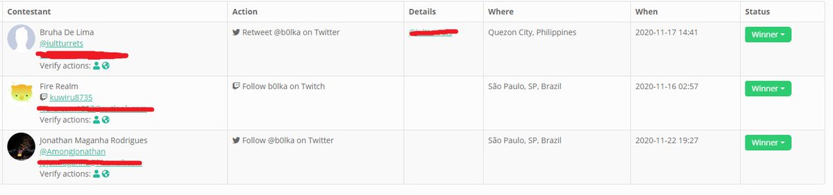 Congratulations to the winners, check your emails!