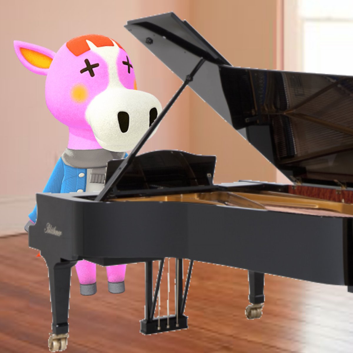  @nooklingthugs Peaches playing the piano