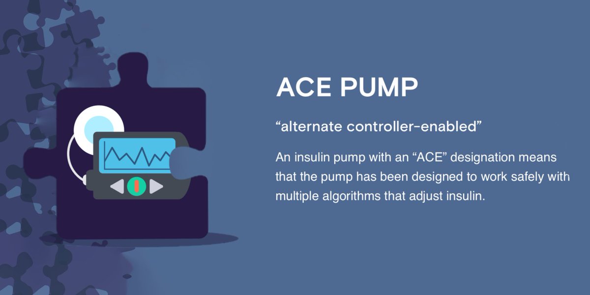 Tidepool_org's tweet photo. When companies build an ACE pump, they build a pump with the potential to communicate with other pieces of the puzzle. Both @myomnipod and @TandemDiabetes have pumps labeled with the ACE distinction. Learn more about #diabetes interoperability: https://t.co/H62suJVbK0 https://t.co/BCmSRBw15b