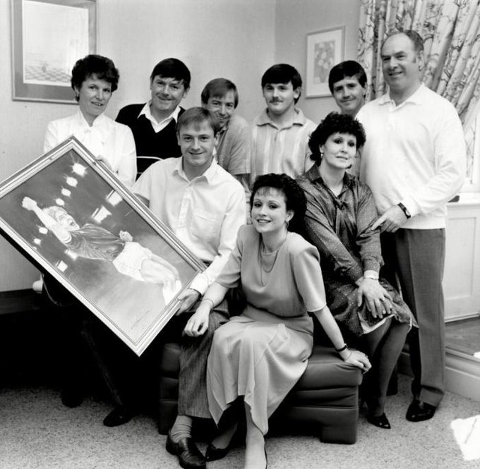 #134 - Steve McMahon, holding a painting of Steve McMahon.....