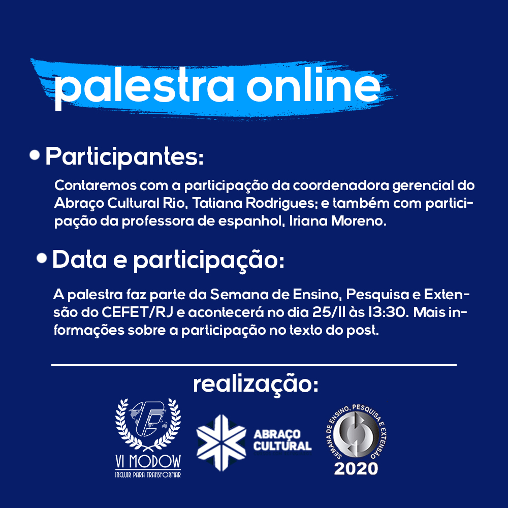 modowcefet's tweet photo. É isso aí! NÃO é necessário se inscrever para assistir à palestra. Para participar, siga os passos em nosso instagram ou nosso facebook. (link em https://t.co/GNjvtgTho1) https://t.co/wxkVj8mvJT