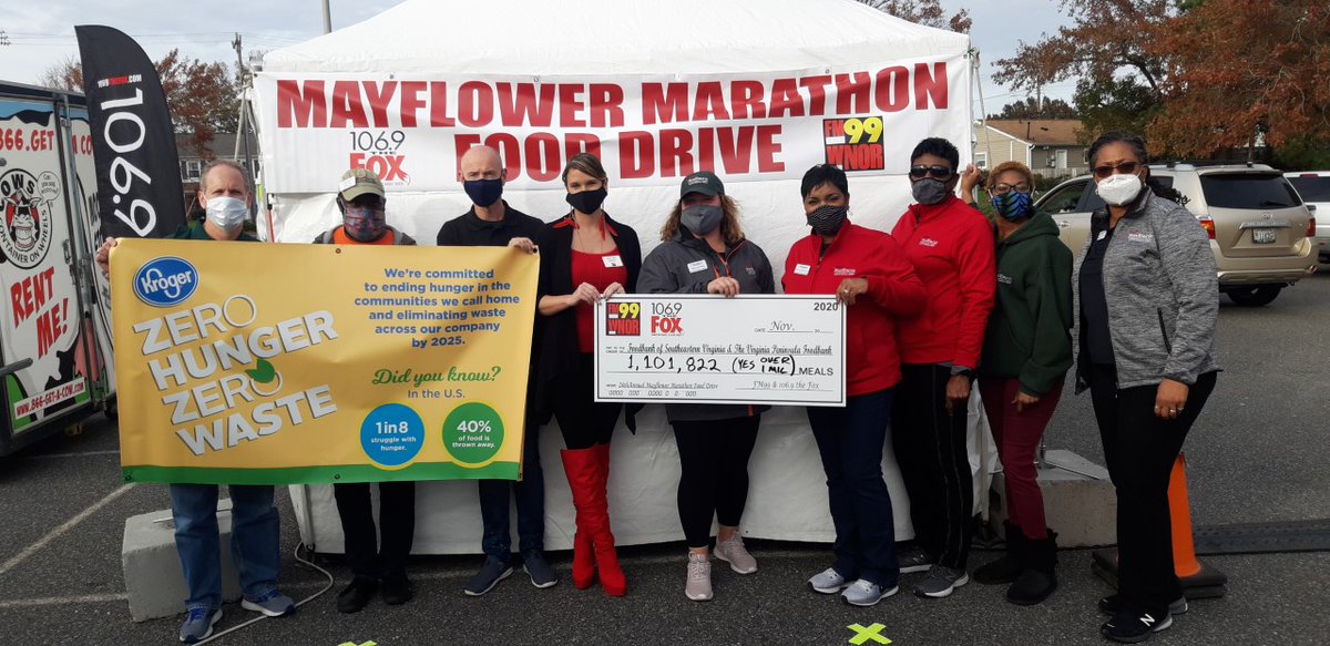 FM99WNOR's tweet image. 1,101,822 MEALS RAISED! 🍗🥫🙌

Thank you to everyone who donated to the 24th Annual #MayflowerMarathon Food Drive presented by Bud's!

All your food donations are going to: @FoodbankSEVA
@hrfoodbank